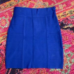 BCBG MaxAzria royal blue bandage skirt
